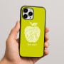 כיסוי בעיצוב אישי עם השם שלך לדגם - Apple iPhone 16 Pro Max בעיצוב הדפס תפוח