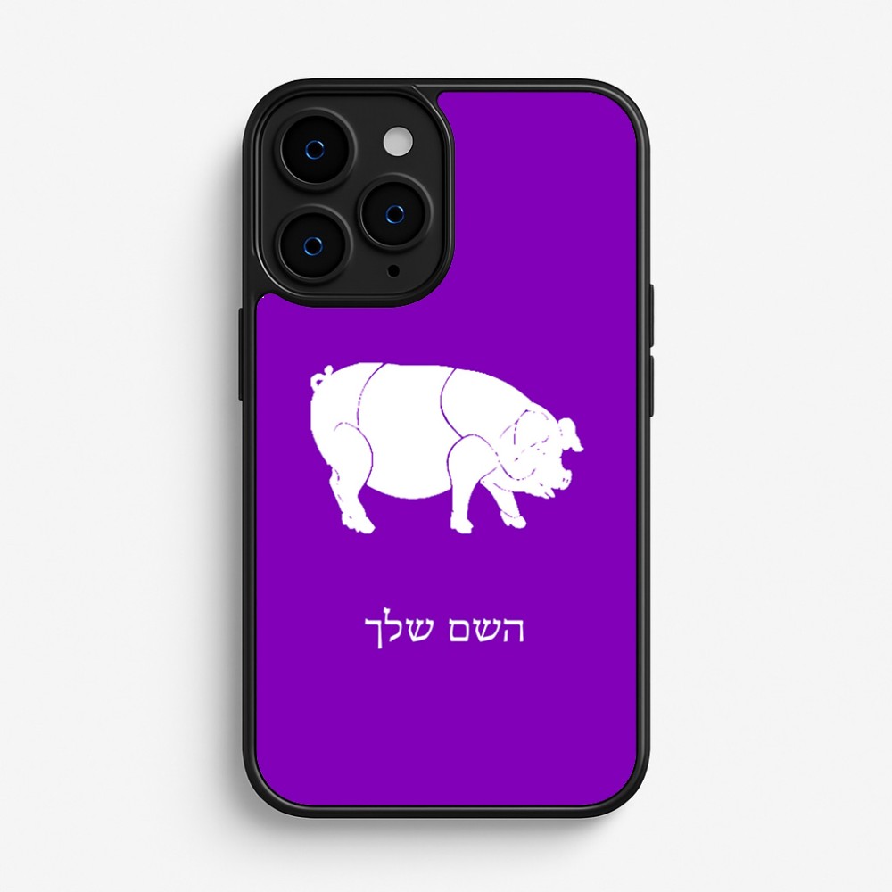 כיסוי בעיצוב אישי עם השם שלך לדגם - Apple iPhone 16 Pro בעיצוב חזיר