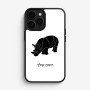 כיסוי בעיצוב אישי עם השם שלך לדגם - Apple iPhone 16 Pro בעיצוב קרנף