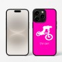 כיסוי בעיצוב אישי עם השם שלך לדגם - Apple iPhone 16 Pro בעיצוב רוכב אופניים