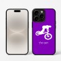 כיסוי בעיצוב אישי עם השם שלך לדגם - Apple iPhone 16 Pro בעיצוב רוכב אופניים