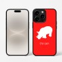 כיסוי בעיצוב אישי עם השם שלך לדגם - Apple iPhone 16 Pro בעיצוב קרנף