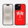כיסוי בעיצוב אישי עם השם שלך לדגם - Apple iPhone 16 Pro בעיצוב דגל המירוץ