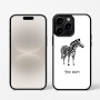 כיסוי בעיצוב אישי עם השם שלך לדגם - Apple iPhone 16 Pro בעיצוב זברה