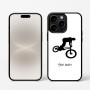 כיסוי בעיצוב אישי עם השם שלך לדגם - Apple iPhone 16 Pro בעיצוב רוכב אופניים