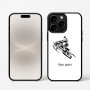 כיסוי בעיצוב אישי עם השם שלך לדגם - Apple iPhone 16 Pro בעיצוב אופנוע שלג