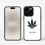כיסוי בעיצוב אישי עם השם שלך לדגם - Apple iPhone 16 Pro בעיצוב עלה מריחואנה - גראס