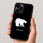 כיסוי בעיצוב אישי עם השם שלך לדגם - Apple iPhone 16 Pro בעיצוב דוב