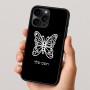 כיסוי בעיצוב אישי עם השם שלך לדגם - Apple iPhone 16 Pro בעיצוב פרפר
