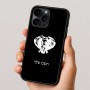 כיסוי בעיצוב אישי עם השם שלך לדגם - Apple iPhone 16 Pro בעיצוב ראש פיל