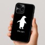 כיסוי בעיצוב אישי עם השם שלך לדגם - Apple iPhone 16 Pro בעיצוב פינגווין