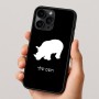 כיסוי בעיצוב אישי עם השם שלך לדגם - Apple iPhone 16 Pro בעיצוב קרנף