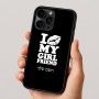 כיסוי בעיצוב אישי עם השם שלך לדגם - Apple iPhone 16 Pro בעיצוב לנשק את החברה שלי