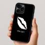 כיסוי בעיצוב אישי עם השם שלך לדגם - Apple iPhone 16 Pro בעיצוב שפתיים - נשיקה