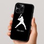 כיסוי בעיצוב אישי עם השם שלך לדגם - Apple iPhone 16 Pro בעיצוב שחקן בייסבול