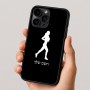 כיסוי בעיצוב אישי עם השם שלך לדגם - Apple iPhone 16 Pro בעיצוב רץ רץ אישה