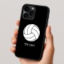 כיסוי בעיצוב אישי עם השם שלך לדגם - Apple iPhone 16 Pro בעיצוב כדור כדורעף