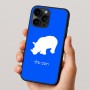 כיסוי בעיצוב אישי עם השם שלך לדגם - Apple iPhone 16 Pro בעיצוב קרנף