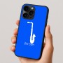 כיסוי בעיצוב אישי עם השם שלך לדגם - Apple iPhone 16 Pro בעיצוב סקסופון