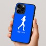 כיסוי בעיצוב אישי עם השם שלך לדגם - Apple iPhone 16 Pro בעיצוב רץ רץ אישה