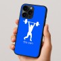 כיסוי בעיצוב אישי עם השם שלך לדגם - Apple iPhone 16 Pro בעיצוב הרמת משקולות