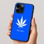 כיסוי בעיצוב אישי עם השם שלך לדגם - Apple iPhone 16 Pro בעיצוב עלה מריחואנה - גראס