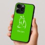 כיסוי בעיצוב אישי עם השם שלך לדגם - Apple iPhone 16 Pro בעיצוב חתול