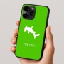 כיסוי בעיצוב אישי עם השם שלך לדגם - Apple iPhone 16 Pro בעיצוב כריש ראש פטיש