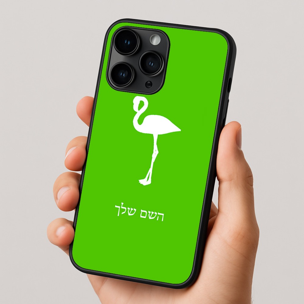כיסוי בעיצוב אישי עם השם שלך לדגם - Apple iPhone 16 Pro בעיצוב אנפה