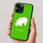 כיסוי בעיצוב אישי עם השם שלך לדגם - Apple iPhone 16 Pro בעיצוב קרנף