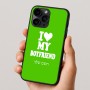 כיסוי בעיצוב אישי עם השם שלך לדגם - Apple iPhone 16 Pro בעיצוב אוהבת את החבר שלי