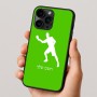 כיסוי בעיצוב אישי עם השם שלך לדגם - Apple iPhone 16 Pro בעיצוב שחקן פינג פונג