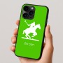 כיסוי בעיצוב אישי עם השם שלך לדגם - Apple iPhone 16 Pro בעיצוב שחקן פולו - סוס