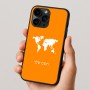 כיסוי בעיצוב אישי עם השם שלך לדגם - Apple iPhone 16 Pro בעיצוב מפת העולם