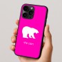כיסוי בעיצוב אישי עם השם שלך לדגם - Apple iPhone 16 Pro בעיצוב דוב