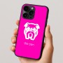 כיסוי בעיצוב אישי עם השם שלך לדגם - Apple iPhone 16 Pro בעיצוב פרצוף בולדוג