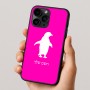 כיסוי בעיצוב אישי עם השם שלך לדגם - Apple iPhone 16 Pro בעיצוב פינגווין