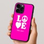 כיסוי בעיצוב אישי עם השם שלך לדגם - Apple iPhone 16 Pro בעיצוב אהבה
