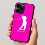 כיסוי בעיצוב אישי עם השם שלך לדגם - Apple iPhone 16 Pro בעיצוב שחקן גולף