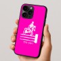 כיסוי בעיצוב אישי עם השם שלך לדגם - Apple iPhone 16 Pro בעיצוב רוכב סוסים