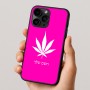 כיסוי בעיצוב אישי עם השם שלך לדגם - Apple iPhone 16 Pro בעיצוב עלה מריחואנה - גראס
