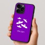 כיסוי בעיצוב אישי עם השם שלך לדגם - Apple iPhone 16 Pro בעיצוב עטלפים