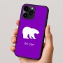 כיסוי בעיצוב אישי עם השם שלך לדגם - Apple iPhone 16 Pro בעיצוב דוב