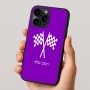 כיסוי בעיצוב אישי עם השם שלך לדגם - Apple iPhone 16 Pro בעיצוב דגל המירוץ