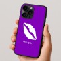 כיסוי בעיצוב אישי עם השם שלך לדגם - Apple iPhone 16 Pro בעיצוב שפתיים - נשיקה