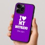 כיסוי בעיצוב אישי עם השם שלך לדגם - Apple iPhone 16 Pro בעיצוב אוהבת את החבר שלי