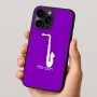 כיסוי בעיצוב אישי עם השם שלך לדגם - Apple iPhone 16 Pro בעיצוב סקסופון