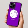 כיסוי בעיצוב אישי עם השם שלך לדגם - Apple iPhone 16 Pro בעיצוב כדורסל
