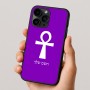 כיסוי בעיצוב אישי עם השם שלך לדגם - Apple iPhone 16 Pro בעיצוב אנק - מפתח החיים המצרי