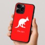 כיסוי בעיצוב אישי עם השם שלך לדגם - Apple iPhone 16 Pro בעיצוב קנגורו